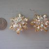 Rhinestones Flower Earrings, Rhinestone Flower Earrings, Bridal Earrings, Bridal Jewelry, Flower Earrings