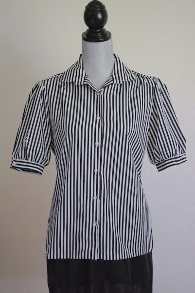 Black and White Blouse, Vintage Clothes, Rhoda Lee Clothes, Rhoda Lee, Black and White Top, 1980's Fashion