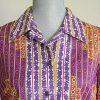 Purple Print Shirt, Alex Colman California, Alex Colman, Vintage Clothes, Vintage Shirt, Vintage Blouse, Graphic Shirt, 1960's Clothes, 1970's Clothes