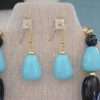 Turquoise Necklace Set, Blue Necklace Set, Blues Necklace Set, Blue Jewelry, Blue & Black Jewelry, Blue Stone Jewelry, Turquoise Jewelry, Necklace and Earrings