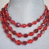 Red Beaded Necklace, Red Necklace, Vintage Necklace, Vintage Red Necklace, Vintage Beaded Necklace