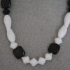 Black and White Beaded Necklace, Black and White Necklace, Black and White Jewelry, Arthur David, 1980's Jewelry, 1980's Fashion