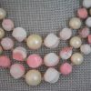 Baby Pink Beaded Necklace, Pink Necklace, Vintage Pink Necklace, Vintage Beaded Necklace, Pink Beaded Necklace