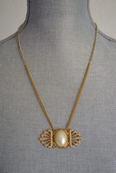 Art Deco Pearls Necklace, Art Deco Jewelry, Pearl Necklace, Pearl and Chains Necklace, Repurposed Jewelry, Bridal Jewelry