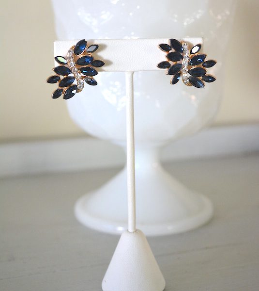 Sapphire Earrings, Navy Earrings, Blue Earrings, Bridal Jewelry, Bridal Blue Jewelry