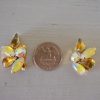 Daffodil Yellow Earrings, Yellow Earrings, Vintage Yellow Earrings