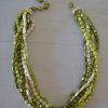 Greens Beaded Necklace, Vintage Green Necklace, Twisted Necklace, Green Necklace, Vintage Green Necklace