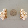 Pearl Clusters Earrings, Pearl Cluster Earrings, Pearl Earrings, Vintage Pearl Earrings, Bridal Earrings, Bridal Jewelry