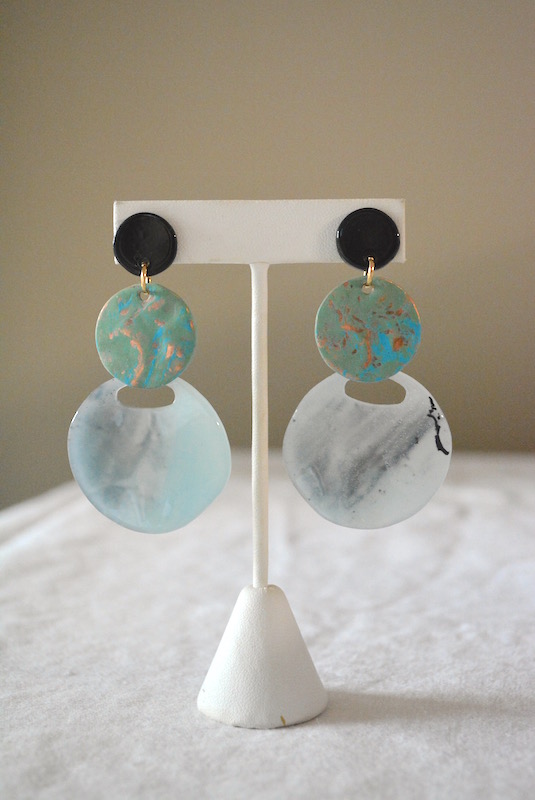 Mixed Turquoise Earrings, Turquoise Earrings, Shell Jewelry, Shell Earrings, Dial Earrings, Circle Earrings