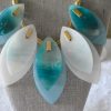 Turquoise Shell Necklace Set, Shell Jewelry, Turquoise Shell Jewelry, Turquoise Jewelry, Necklace and Earrings