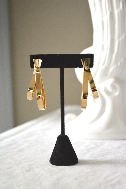 Gold Double Hoops, Gold Hoops, Gold Hoop Earrings, Gold Earrings