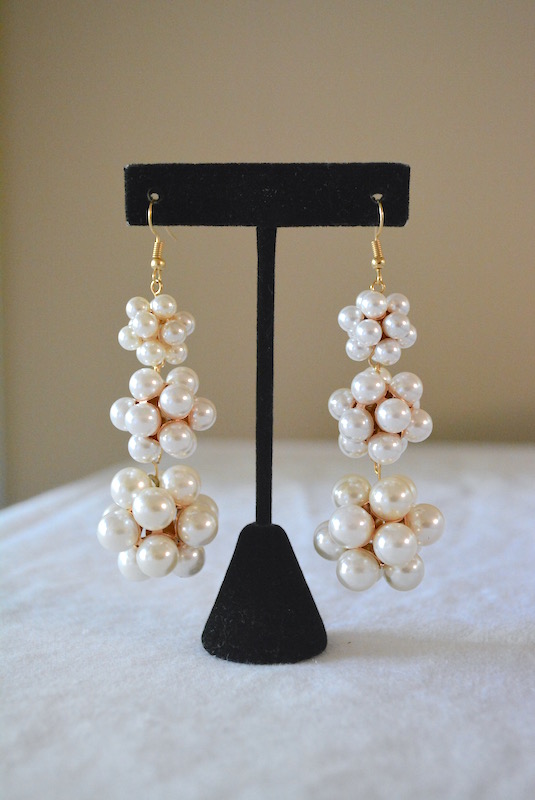 Pearl Balls Earrings, Pearl Earrings, Bridal Earrings, Wedding Jewelry, Bride, Pearl Drop Earrings, Pearl Chandelier Earrings