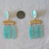 Mint Turquoise Column Earrings, Mint Earrings, Turquoise Earrings, Column Earrings, Chandelier Earrings