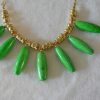 Green Stone Necklace, Green Necklace, Bohemian Jewelry, Boho Style