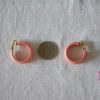 Pink Hoops, Vintage Pink Earrings, Pink Earrings, Pink Hoop Earrings