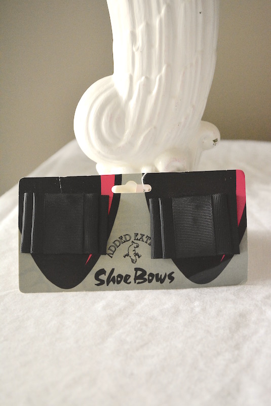 Black Shoe Bows, Show Bows, Shoe Jewelry, Shoe Clips, Black Ribbons, Vintage Shoe Clips