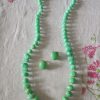 Turquoise Beaded Necklace Set, Turquoise Jewelry, Green Jewelry, Turquoise Necklace and Earrings, Vintage Turquoise Jewelry