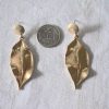 Gold Leaf Earrings, Gold Earrings, Leaf Earrings, Gold Jewelry